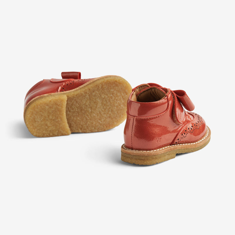 Wheat Footwear Bootie Velcro Bowy Prewalkers 2072 red