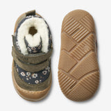 Wheat Footwear Dowi Pre Walker Velcro Tex | Baby Prewalkers 0035 black flowers