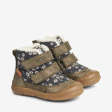 Wheat Footwear Dowi Pre Walker Velcro Tex | Baby Prewalkers 0035 black flowers