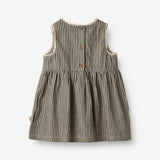 Wheat Main Dress Kirsten | Baby Dresses 0030 black coal stripe