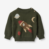 Wheat Main Jacquard Pullover Rocket | Baby Knitted Tops 1687 forest night