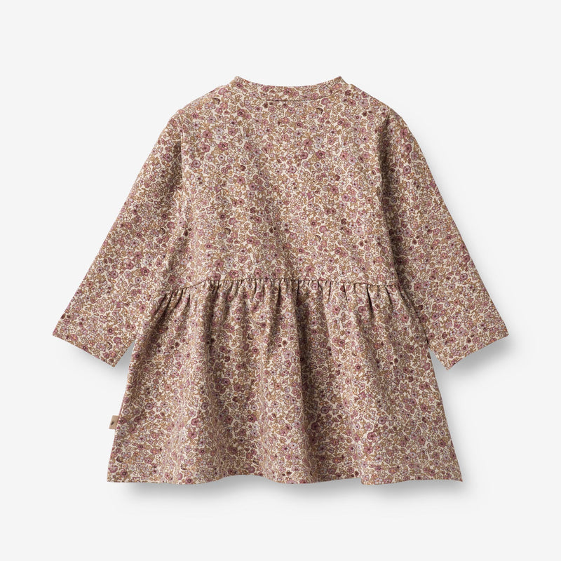 Wheat Main Jersey Dress Sessa | Baby Dresses 0098 grey rose flowers