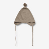 Wheat Outerwear Knit Bonnet Liro | Baby Outerwear acc. 3239 beige stone