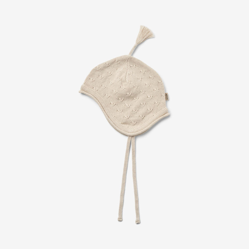 Wheat Outerwear Knit Bonnet Muma Outerwear acc. 3180 off white