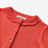 Wheat Main Knit Cardigan Amy Knitted Tops 1123 candy red