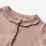 Wheat Main Knit Cardigan Amy Knitted Tops 1135 dry rose