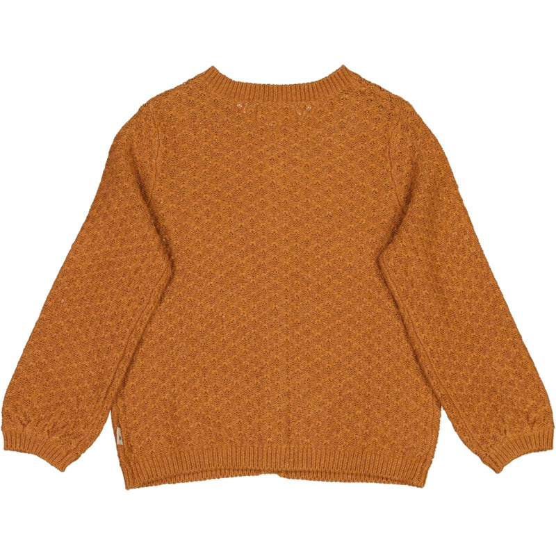 Wheat Main Knit Cardigan Magnella Knitted Tops 3025 cinnamon melange