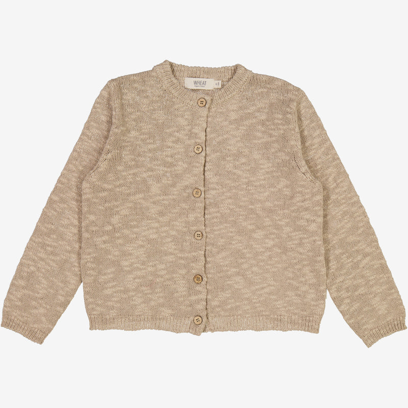 Wheat Main  Knit Cardigan Mille Knitted Tops 1096 warm stone