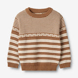 Wheat Main Knit Pullover Janus Knitted Tops 5073 caramel