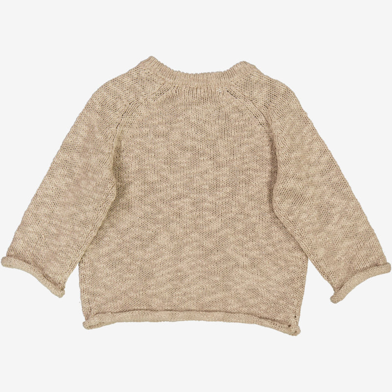 Wheat Knit Pullover Kaj | Baby Knitted Tops 1096 warm stone