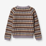 Wheat Main Knit Pullover Mimi Jacquard Knitted Tops 9404 multi lavender