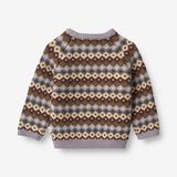 Wheat Main Knit Pullover Mimi Jacquard | Baby Knitted Tops 9404 multi lavender