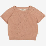 Wheat Main  Knit Top Bella | Baby Knitted Tops 2031 rose dawn