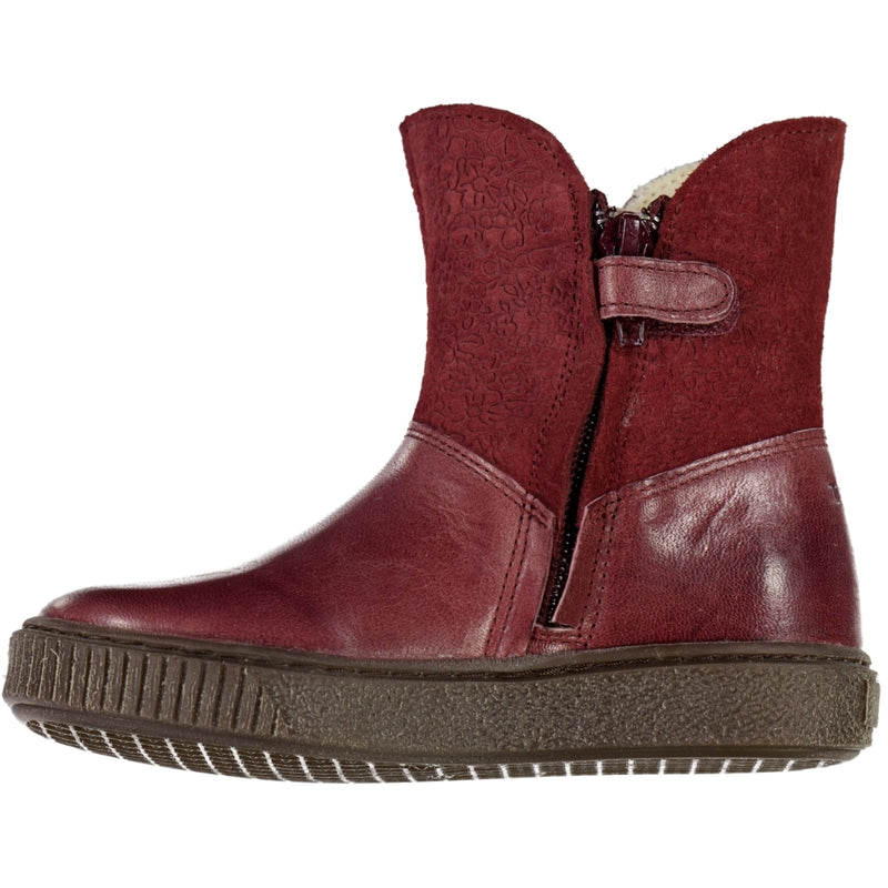 Wheat Footwear Lesley Zip Tex Bootie Winter Footwear 2120 berry