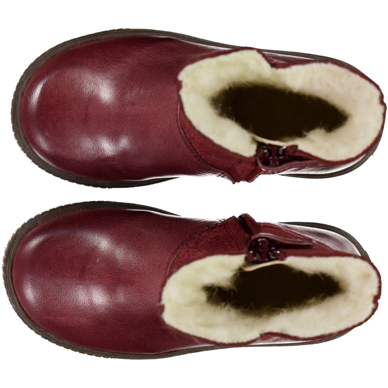 Wheat Footwear Lesley Zip Tex Bootie Winter Footwear 2120 berry