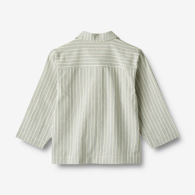 Wheat Main Overshirt Ghita Shirts and Blouses 4109 aquablue stripe