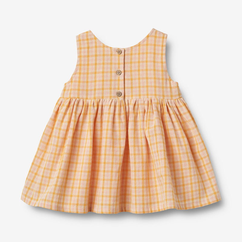 Wheat Main Pinafore Wrinkles Sienna Dress 9448 yellow check