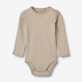 Wheat Main Rib Body L/S Spencer Underwear/Bodies 0072 gravel melange