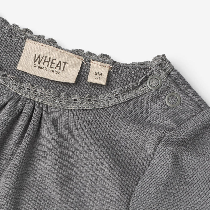 Wheat Main Rib Body Lotta | Baby Underwear/Bodies 1525 autumn sky