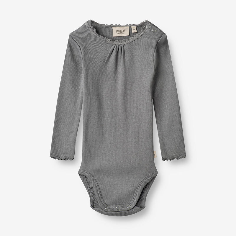 Wheat Main Rib Body Lotta | Baby Underwear/Bodies 1525 autumn sky