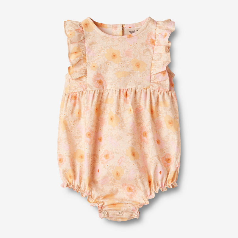 Wheat Main Romper Emmaline Suit 9061 alabaster flower bobbles