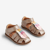 Wheat Footwear Sandal Closed Toe Hana Patent Sandals 9011 beige