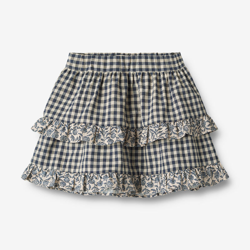 Wheat Main Skirt Ulrikke Skirts 1306 blue check