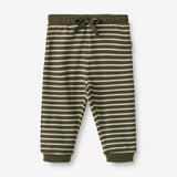 Wheat Main Soft Pants Leo | Baby Trousers 4076 dark green stripe