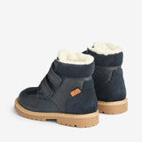 Wheat Footwear Stewie Tex Velcro Leather Winter Footwear 1432 navy