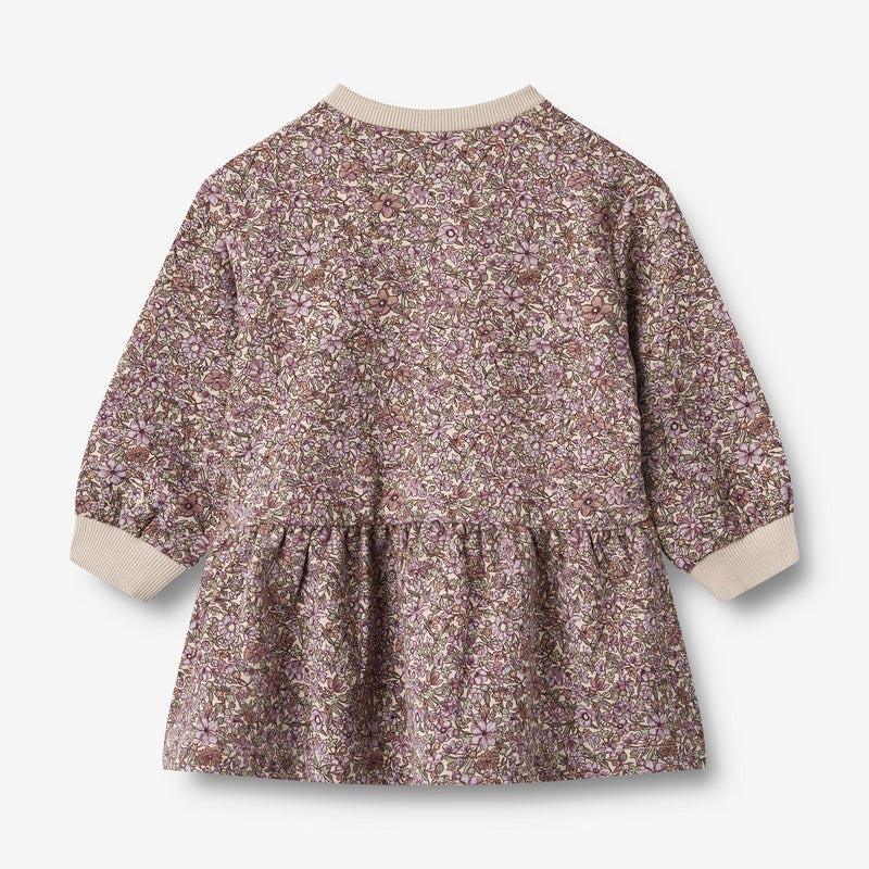 Wheat Main Sweat Dress Zenia | Baby Dresses 1358 lilac flowers