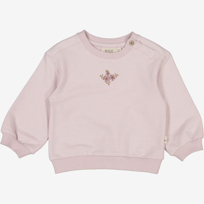 Wheat Main  Sweatshirt Eliza Embroidery | Baby Sweatshirts 1354 soft lilac