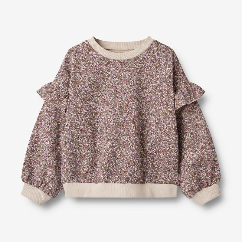 Wheat Main Sweatshirt L/S Lulle Sweatshirts 1358 lilac flowers