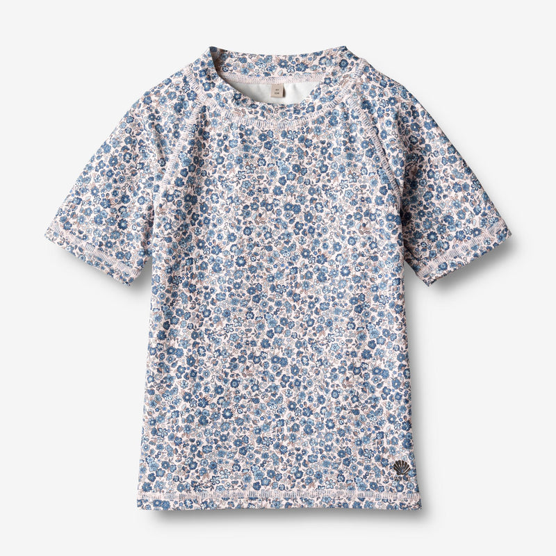 Wheat Main Swim T-Shirt S/S Jackie Swimwear 1301 blue flower meadow