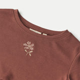 Wheat Main T-shirt Marcia Embroidery Jersey Tops and T-Shirts 2389 plum rose