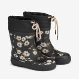 Wheat Footwear Thermo Rubber Boot Print Rubber Boots 0035 black flowers