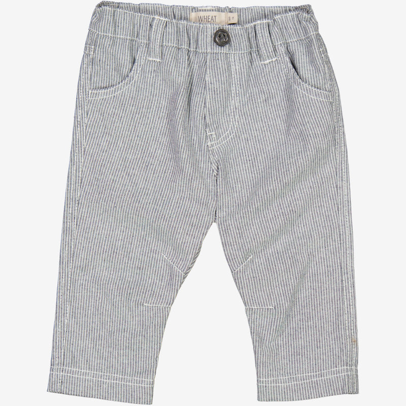 Wheat Main  Trousers Edvard | Baby Trousers 1197 navy denim stripe