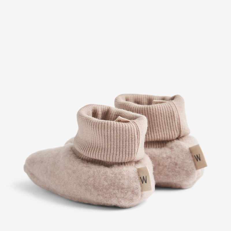 Wheat Wool Wool Fleece Booties Lei Acc 1135 dry rose