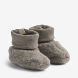 Wheat Wool Wool Fleece Booties Lei Acc 3015 brown melange