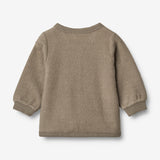 Wheat Wool Wool Fleece Cardigan | Baby Sweatshirts 0099 grey stone