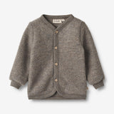 Wheat Wool Wool Fleece Cardigan Kari Sweatshirts 3015 brown melange