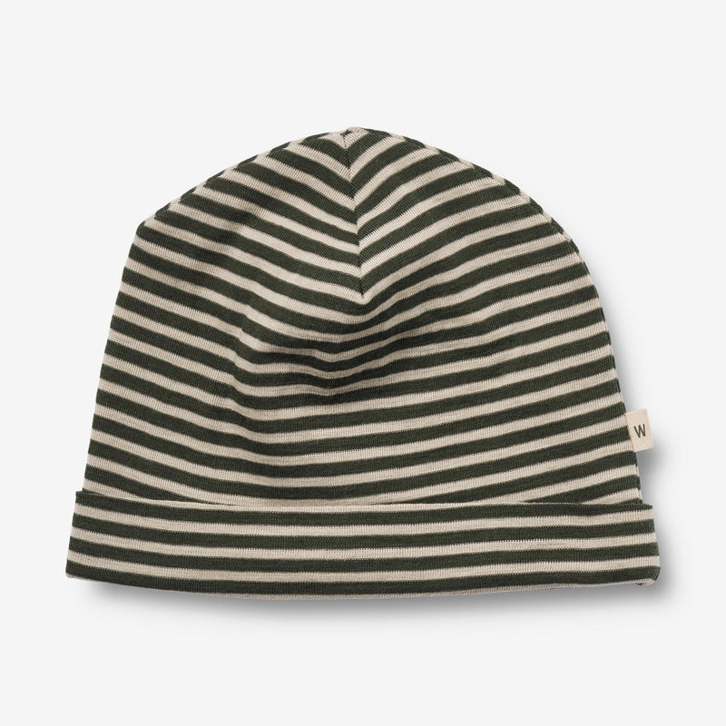 Wheat Wool Wool Hat & Neckwarmer Arta Acc 4142 green stripe