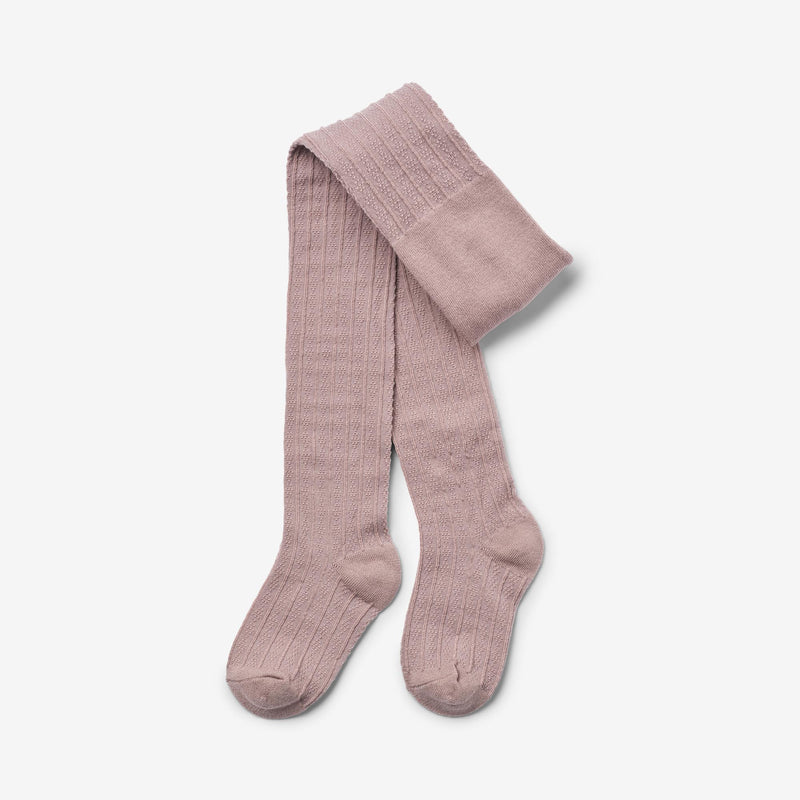 Wheat Main Wool Lace Tights Karla Socks/Tights 1135 dry rose