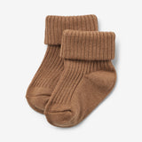 Wheat Main Wool Rib Socks Ziggy Socks/Tights 5073 caramel