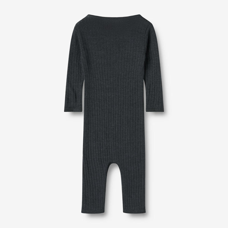 Wheat Wool Wool Silk Jumpsuit Frankie Jumpsuits 1432 navy